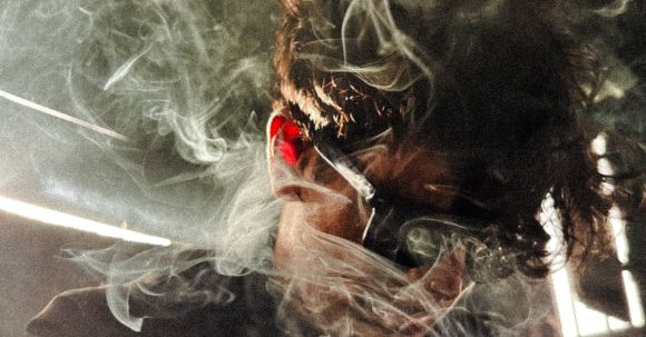Artistic Immersion - Surreal Portrait of a Man Surrounded by Smoke