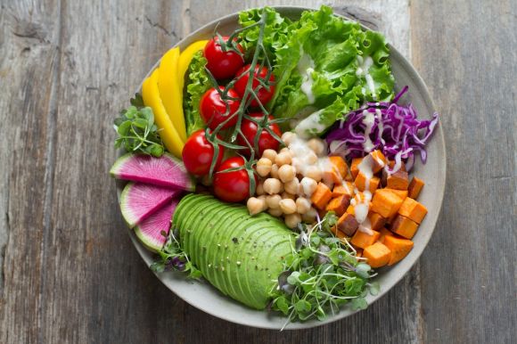 Health Food - bowl of vegetable salads