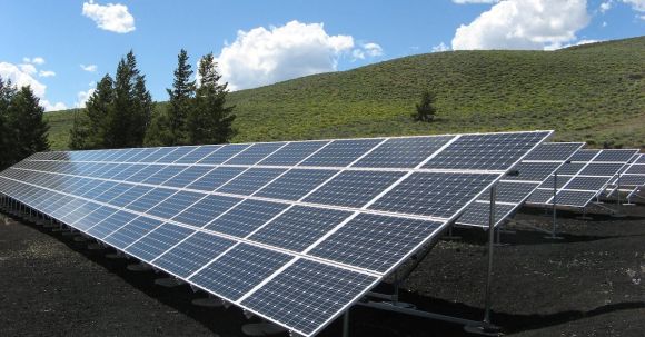 Renewable Power - Black and Silver Solar Panels